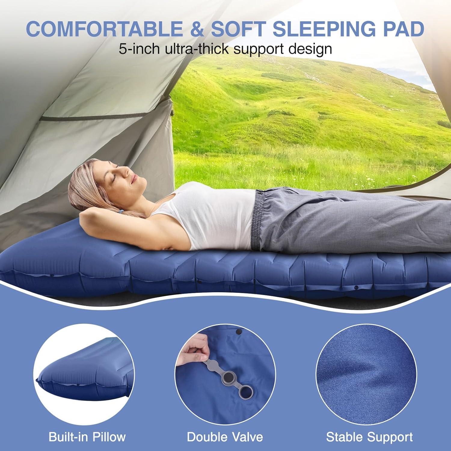 Colchoneta Inflable Camping OUTTPLY 200x69cm 12.7cm Gruesa