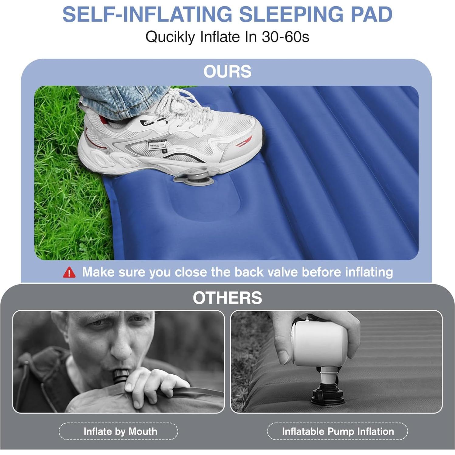 Colchoneta Inflable Camping OUTTPLY 200x69cm 12.7cm Gruesa