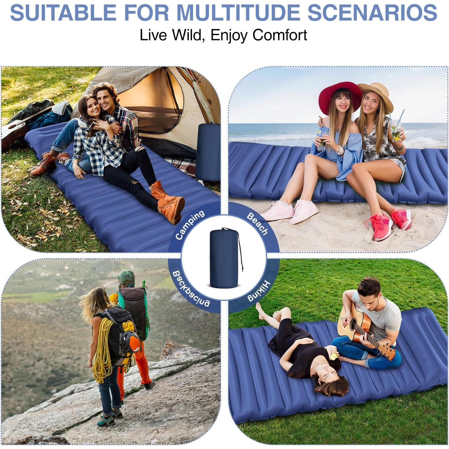 Colchoneta Inflable Camping OUTTPLY 200x69cm 12.7cm Gruesa