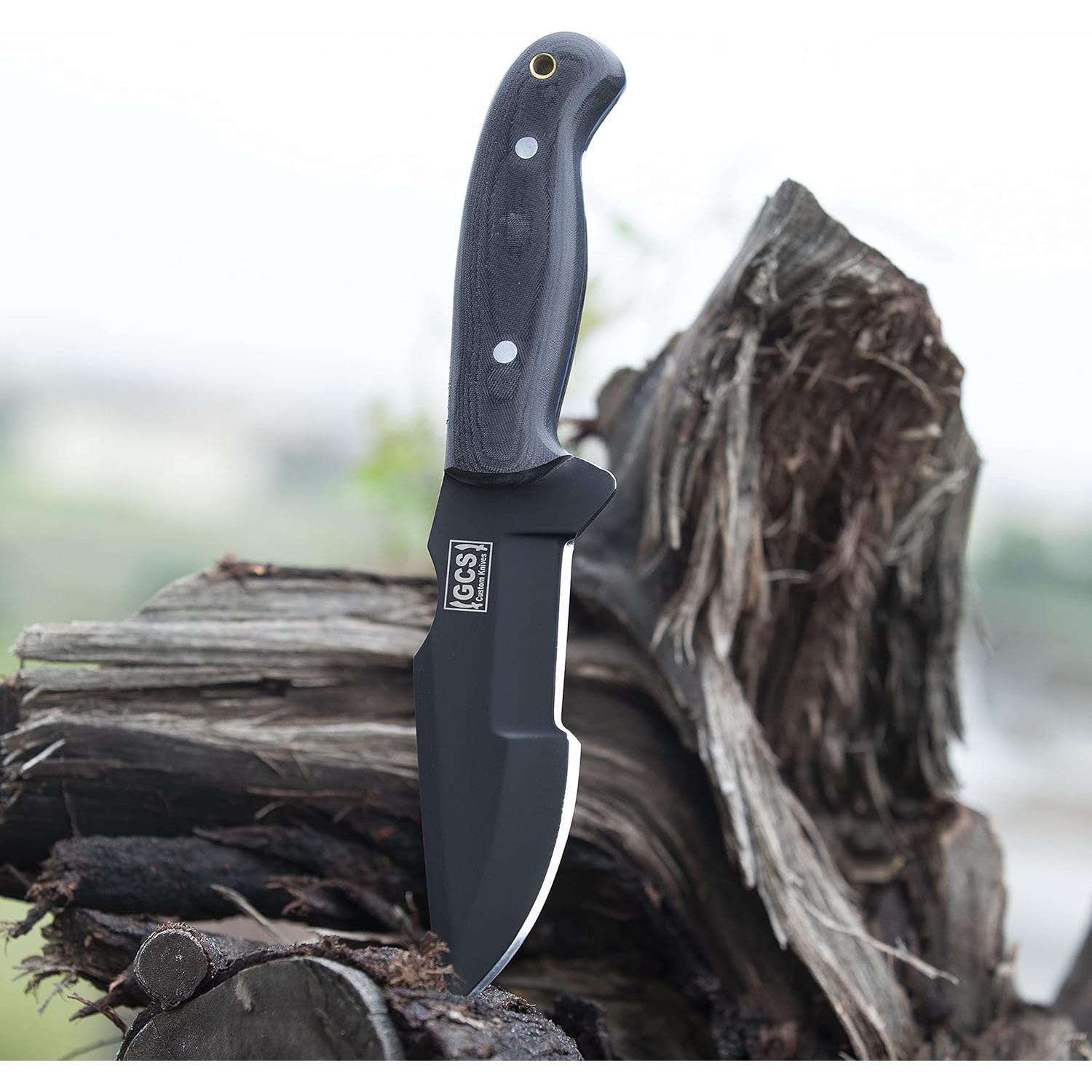 Cuchillo de Caza GCS Shadow Hunter 304 con Hoja D2 y Mango de Micarta