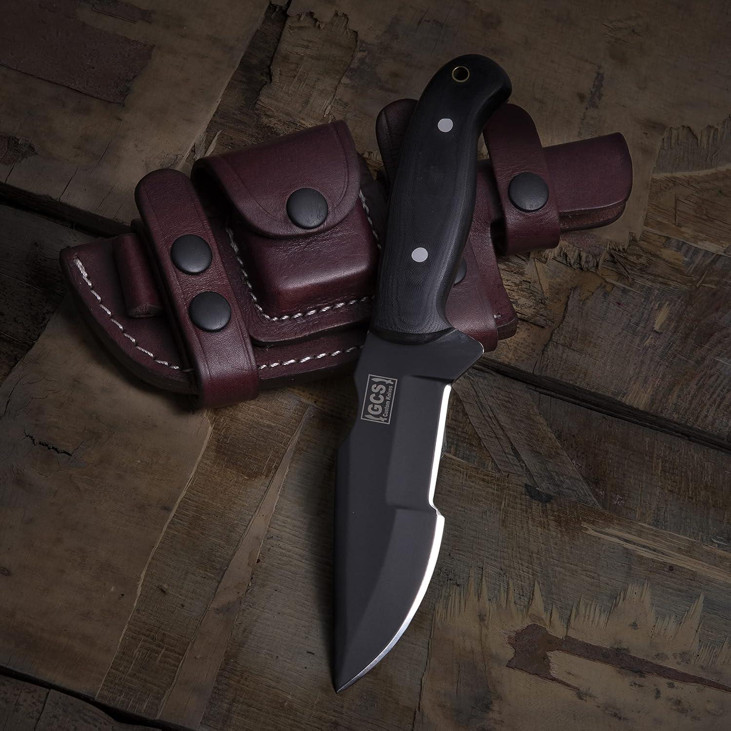 Cuchillo de Caza GCS Shadow Hunter 304 con Hoja D2 y Mango de Micarta