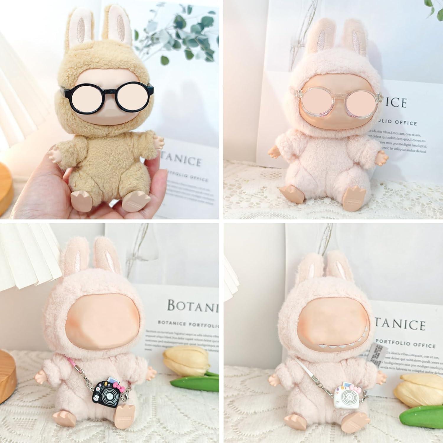 Juego de Accesorios para Muñecas Labubu - Gafas, Cámara y Zapatos Mini