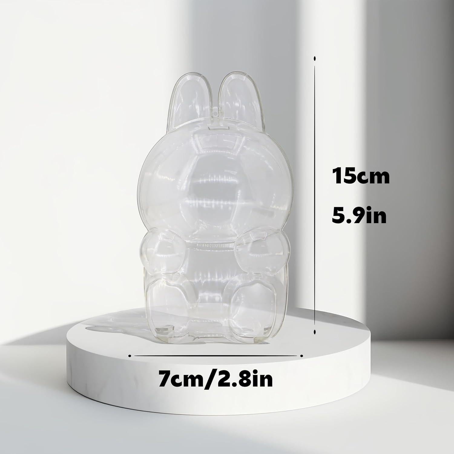 Funda Protectora Acrílica LABUBU para Muñecas - 7.62cm