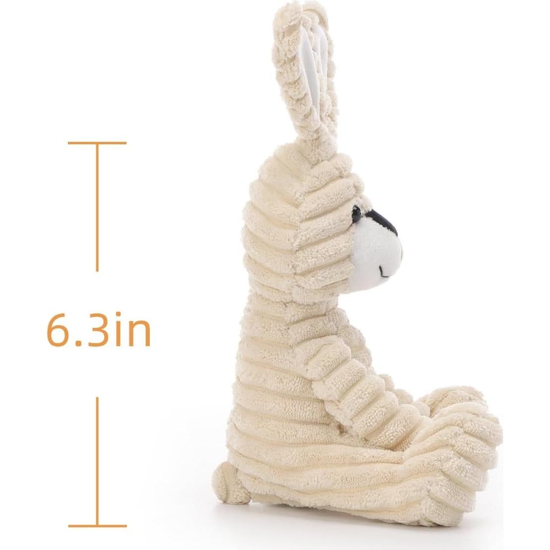 Conejo de Peluche Terciopelo Albaricoque 16 cm Beige