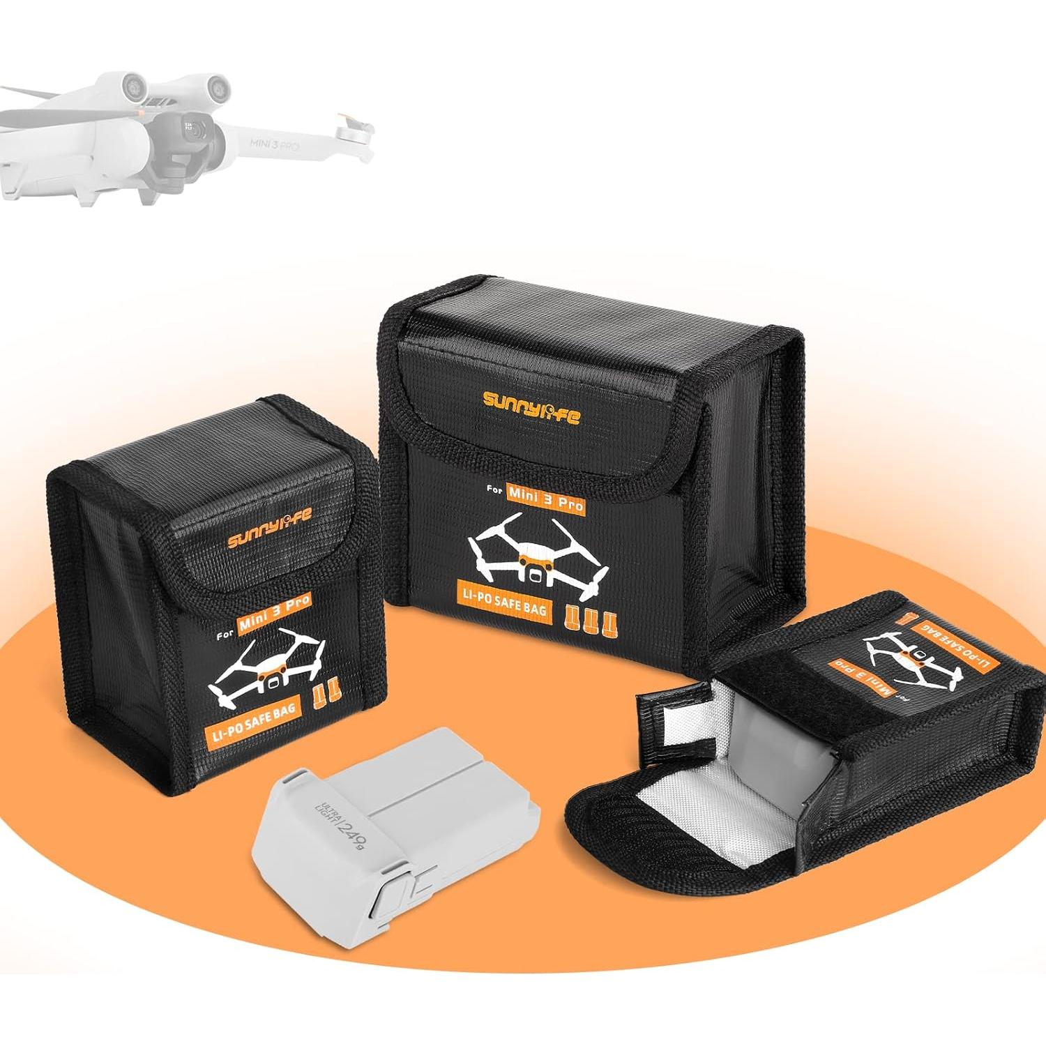 Bolsa Segura para Baterías DJI Mini 4 Pro y Mini 3 Pro