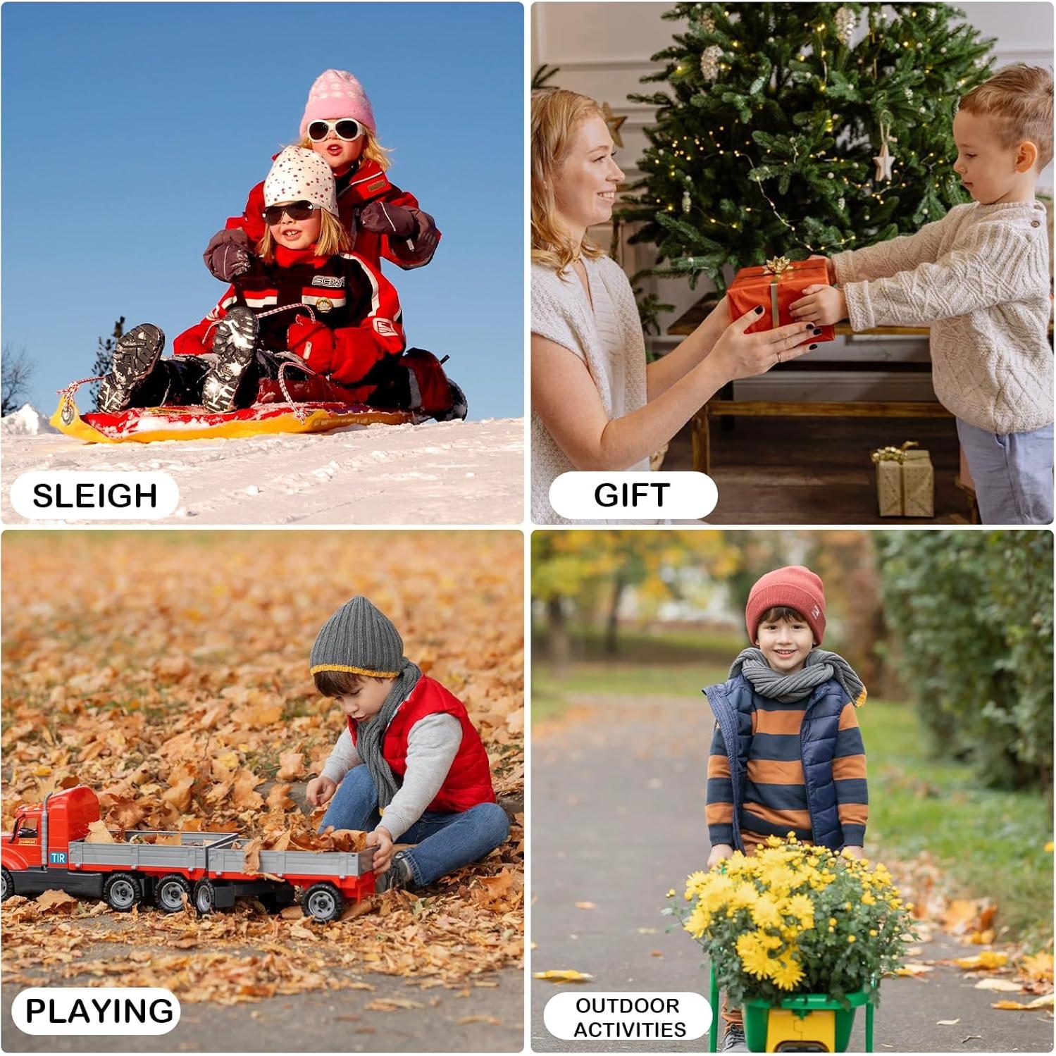 Gorro Beanie Térmico Bordado de Dinosaurio para Bebé 6-24 Meses