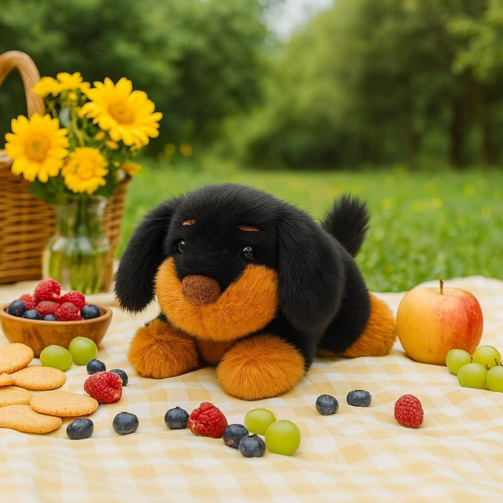 Perro Salchicha de Peluche Suave Mushymallow 22.86x15.24 cm