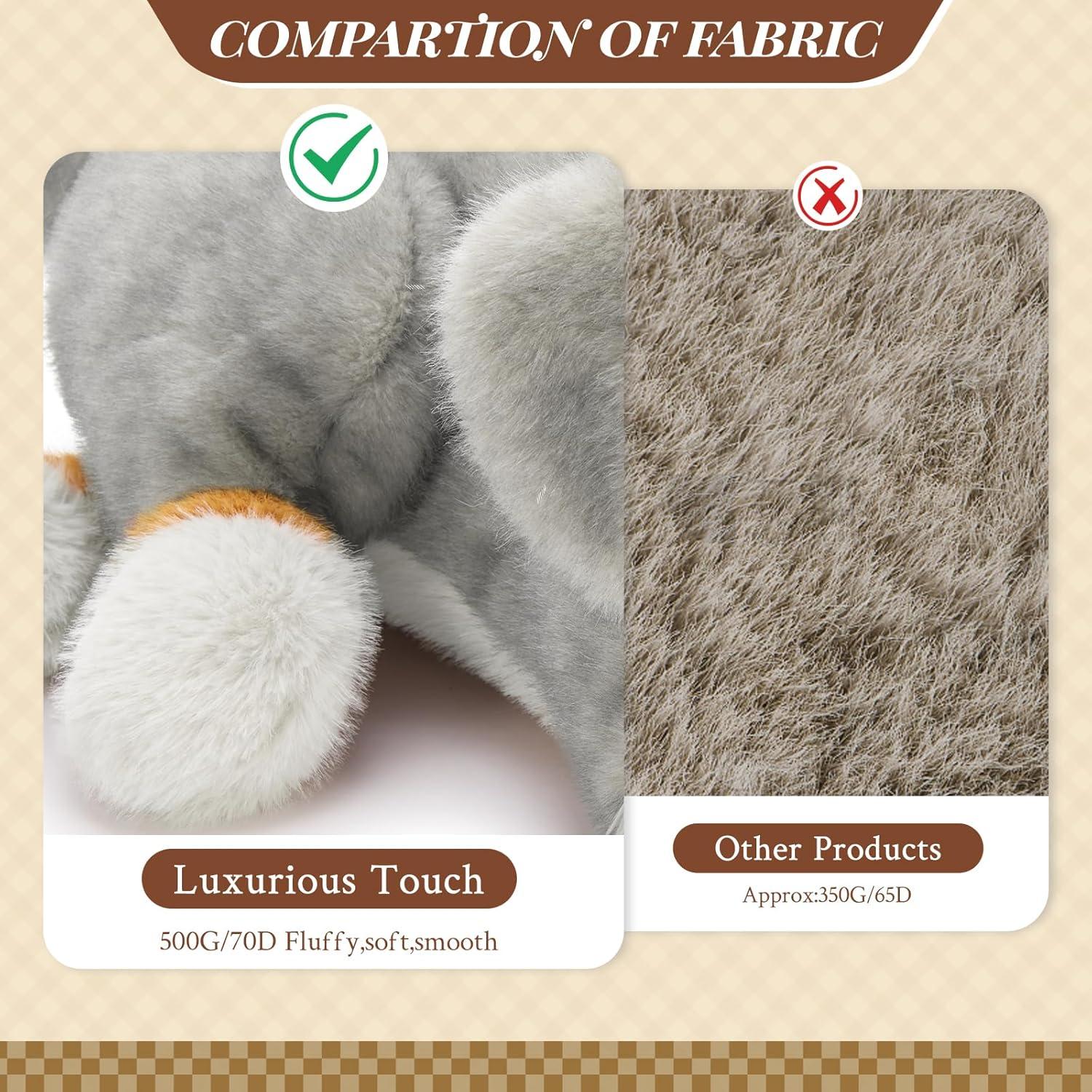 Juguete de Peluche Tezituor Border Collie con 4 Cachorros 61 cm