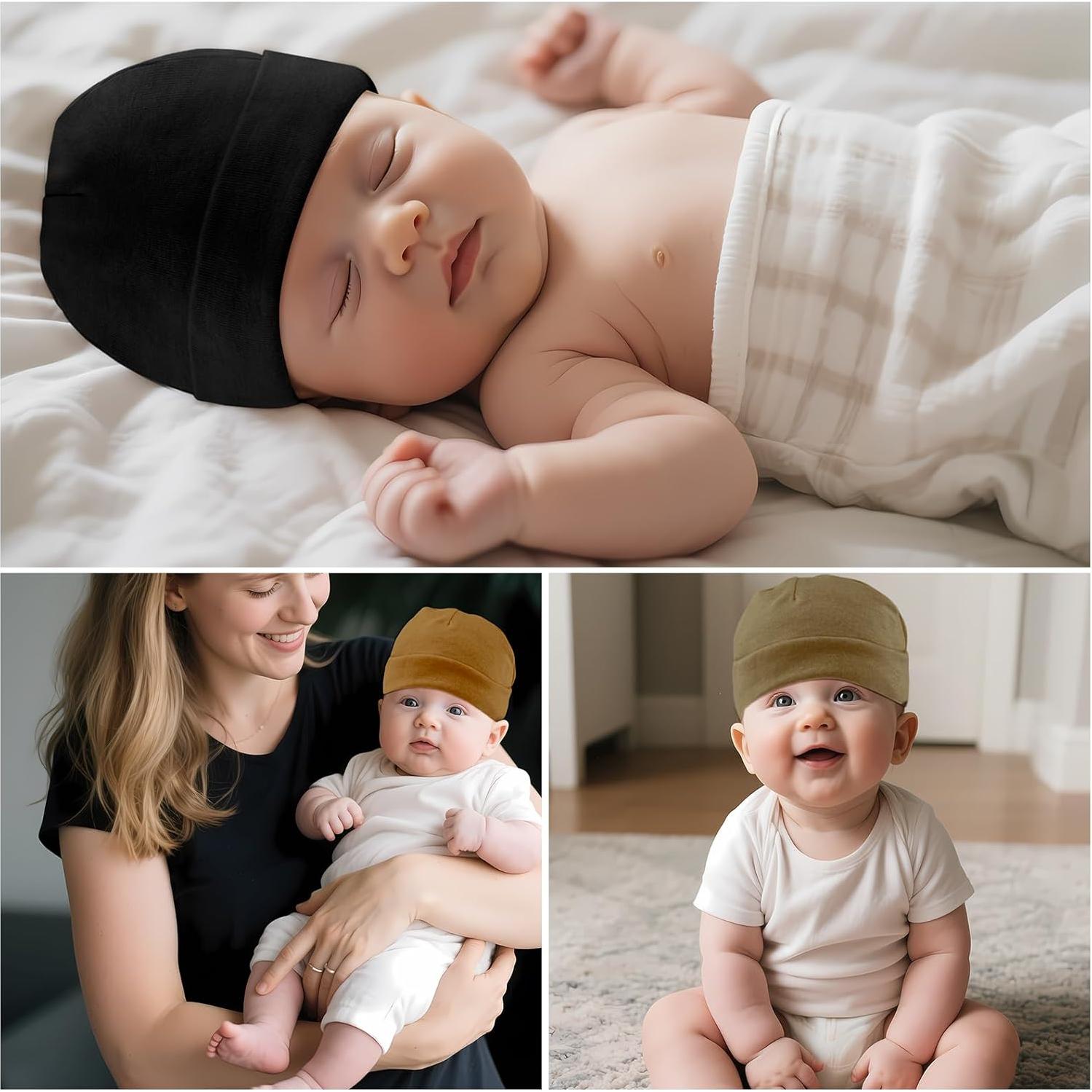 Paquete de 6 Gorras para Bebés Unisex 0-6 Meses - Calidad Premium