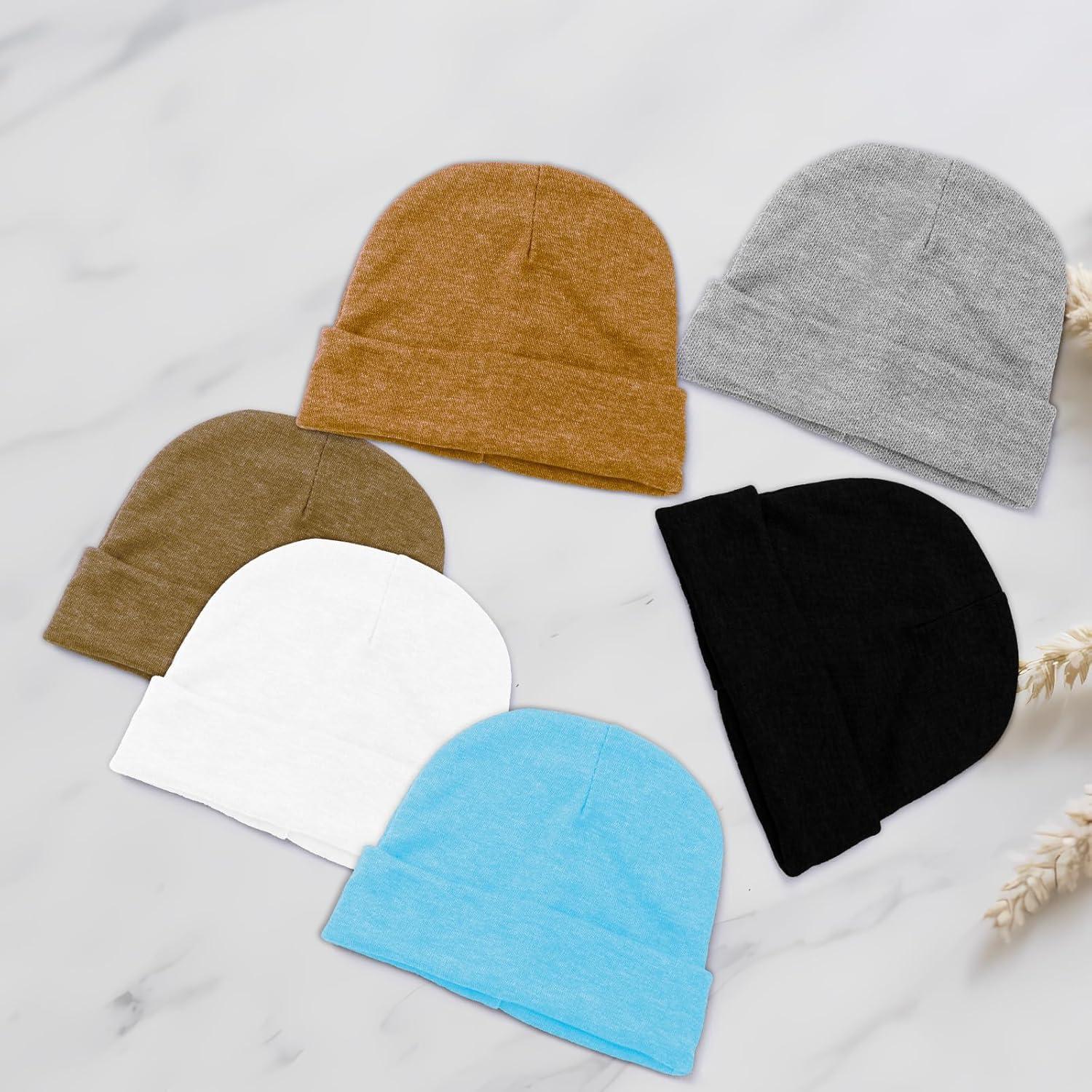 Paquete de 6 Gorras para Bebés Unisex 0-6 Meses - Calidad Premium