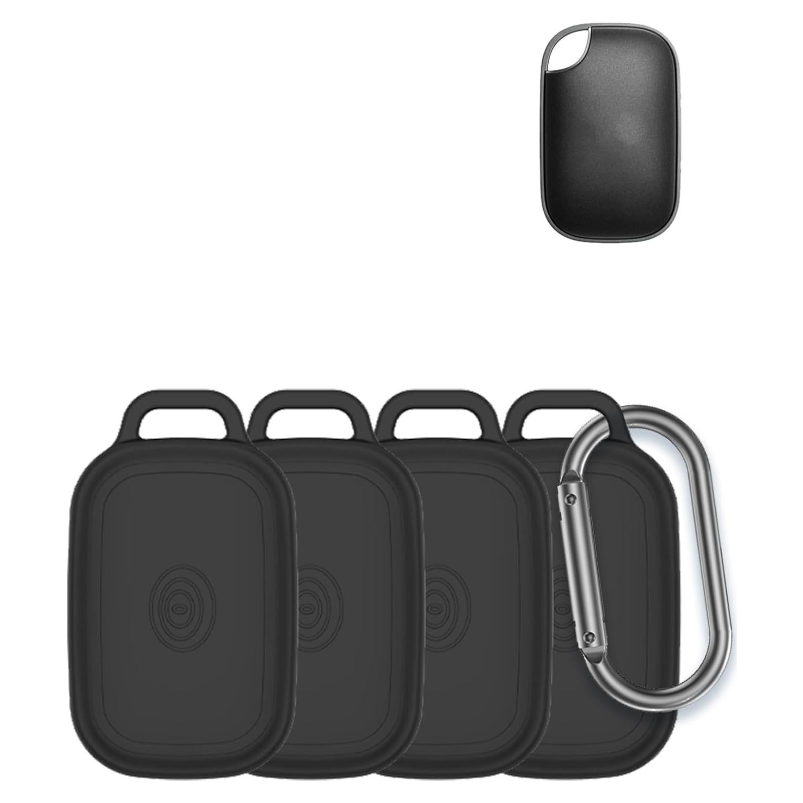 Funda de Silicona para Tile Life360 Pro Tracker Tags - Negra (4 Pzs)