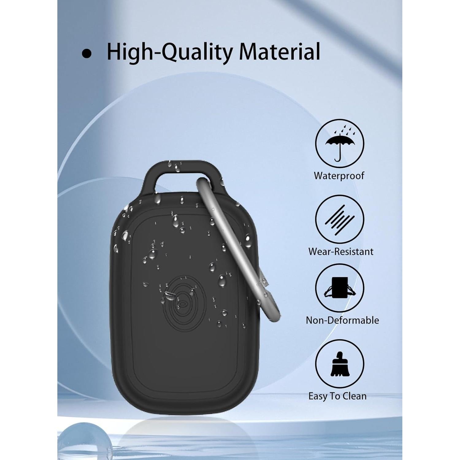 Funda de Silicona para Tile Life360 Pro Tracker Tags - Negra (4 Pzs)