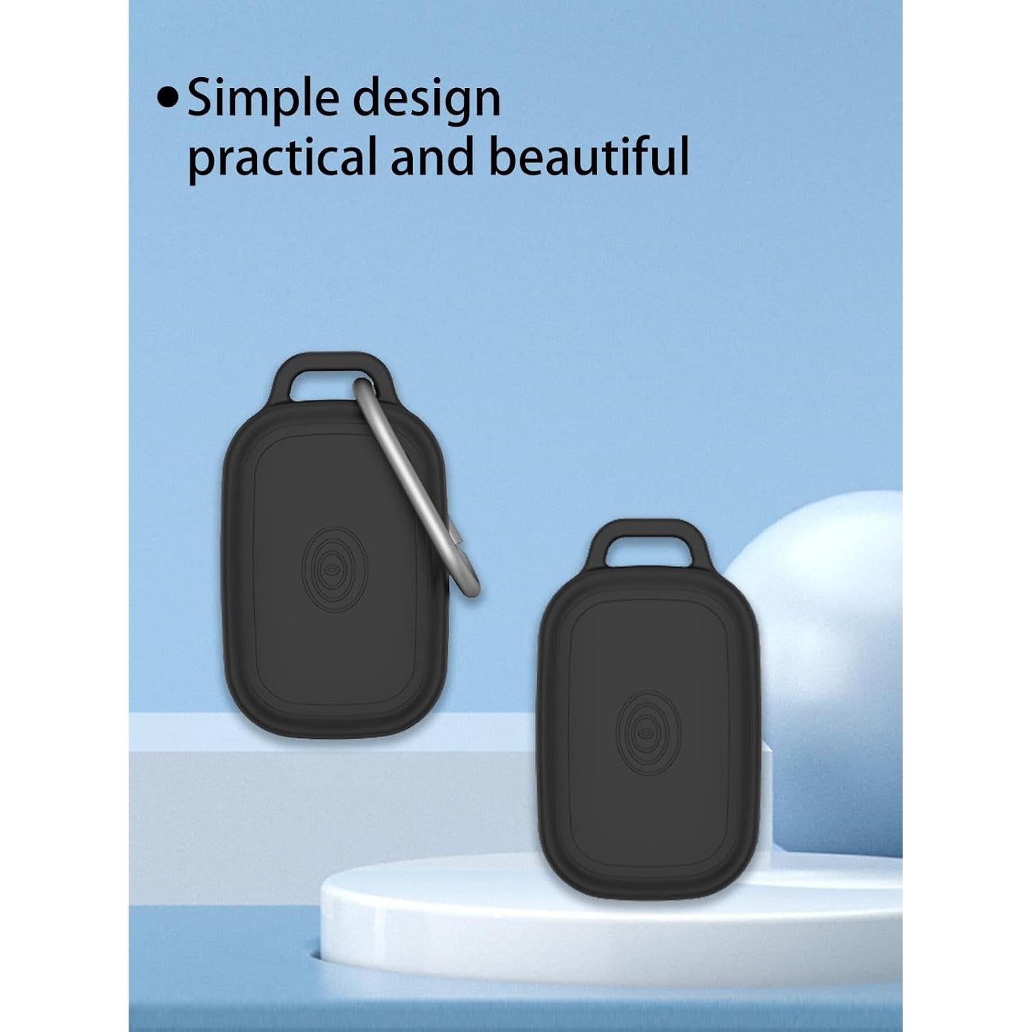 Funda de Silicona para Tile Life360 Pro Tracker Tags - Negra (4 Pzs)