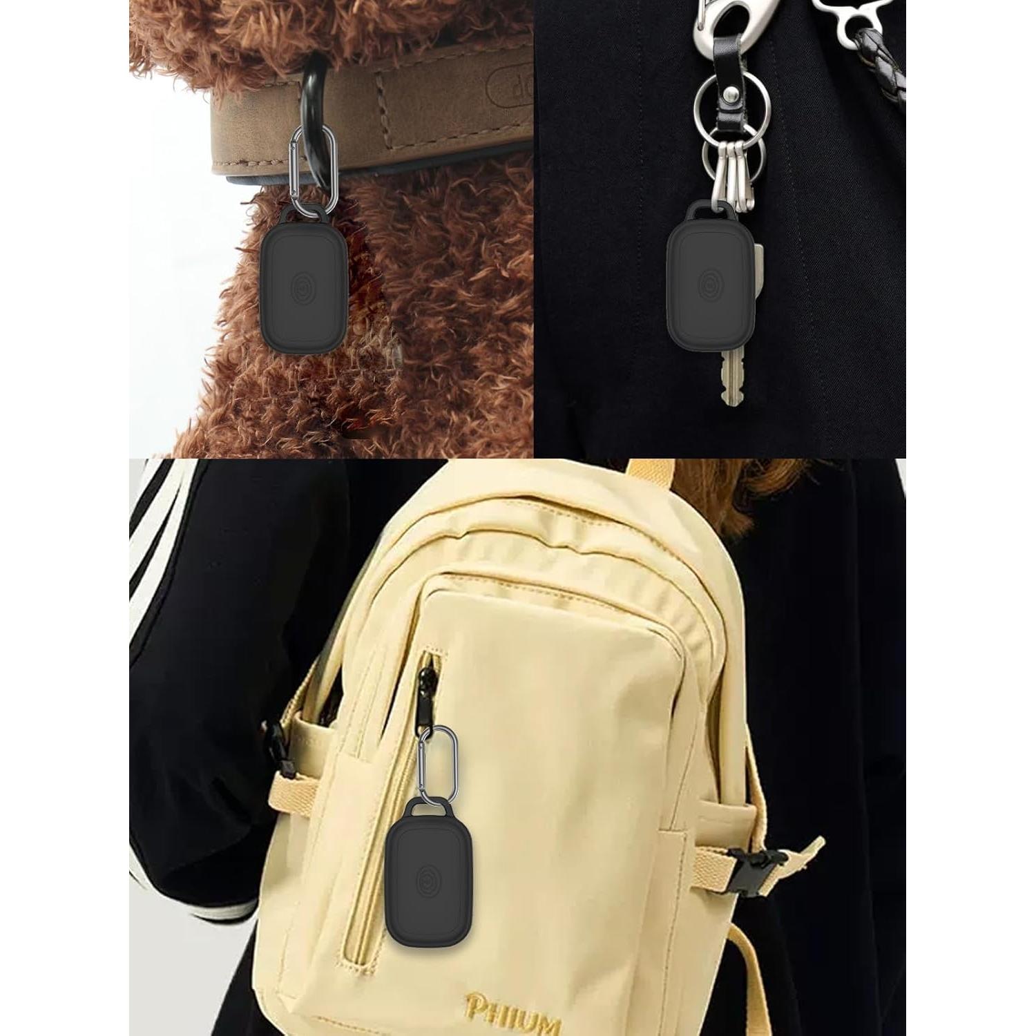 Funda de Silicona para Tile Life360 Pro Tracker Tags - Negra (4 Pzs)