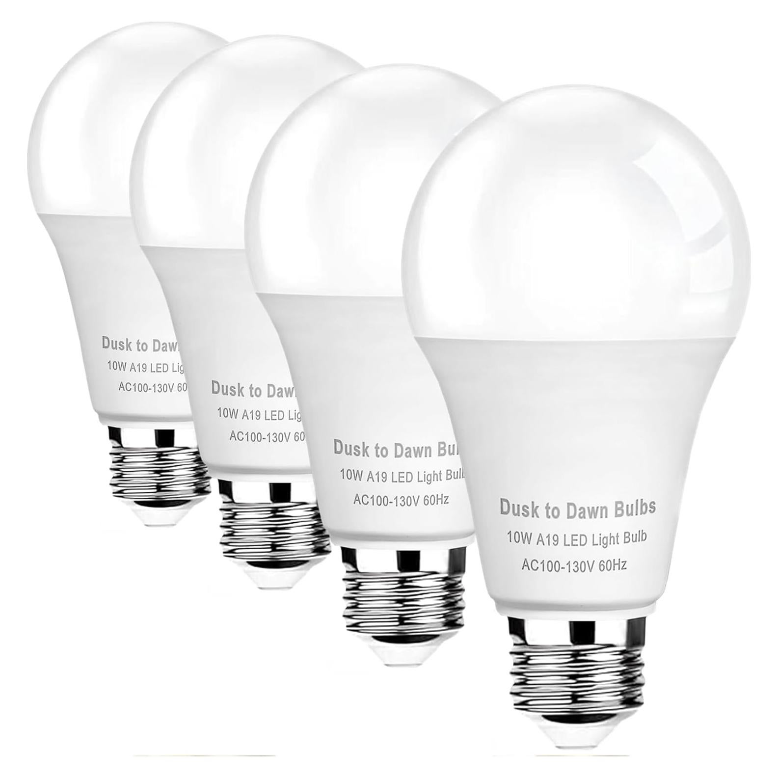 Paquete de 4 bombillas LED 10W 2700K con sensor SETEN