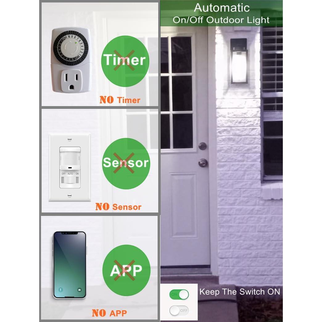 Paquete de 4 bombillas LED 10W 2700K con sensor SETEN