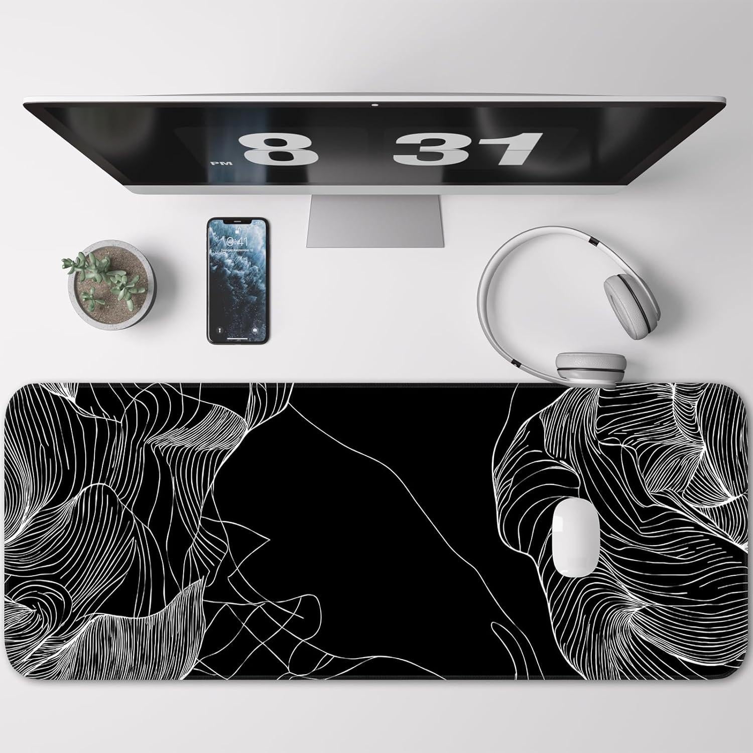 Alfombrilla de Ratón Opiuoezi 80x30 cm Impermeable Antideslizante