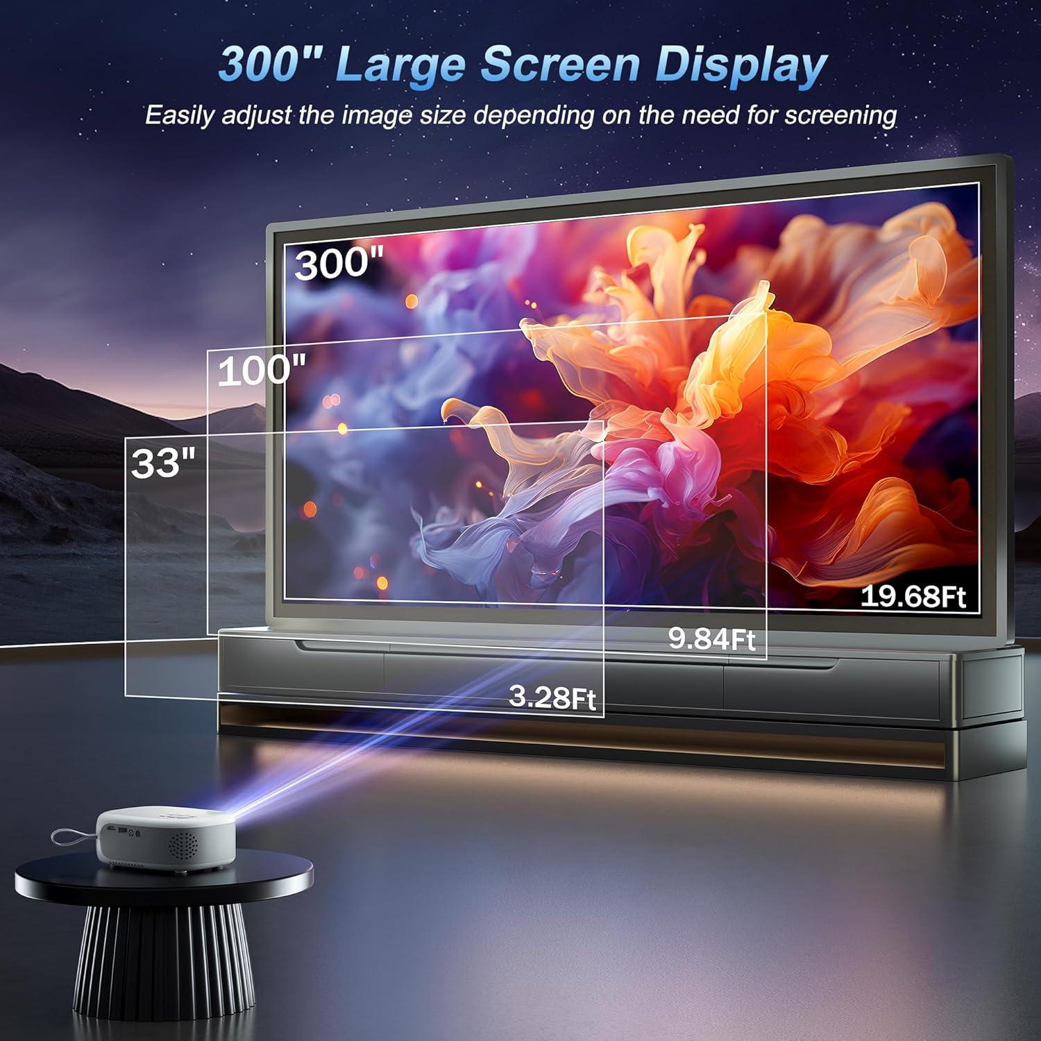 Proyector Portátil Agreago N1 HD 1080P 15000 Lúmenes WiFi 6