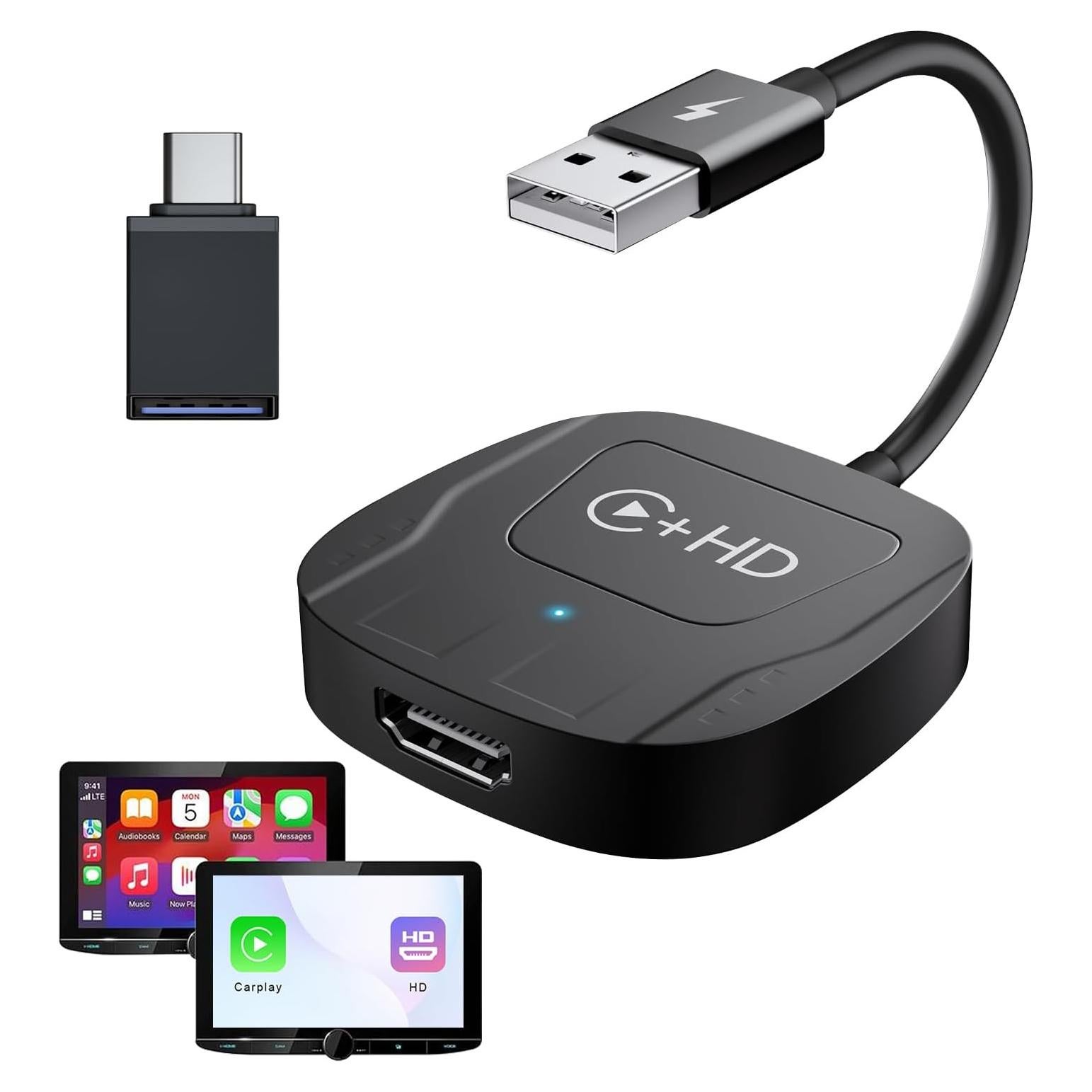 Adaptador CarPlay Inalámbrico DxInvb con HDMI 2-en-1