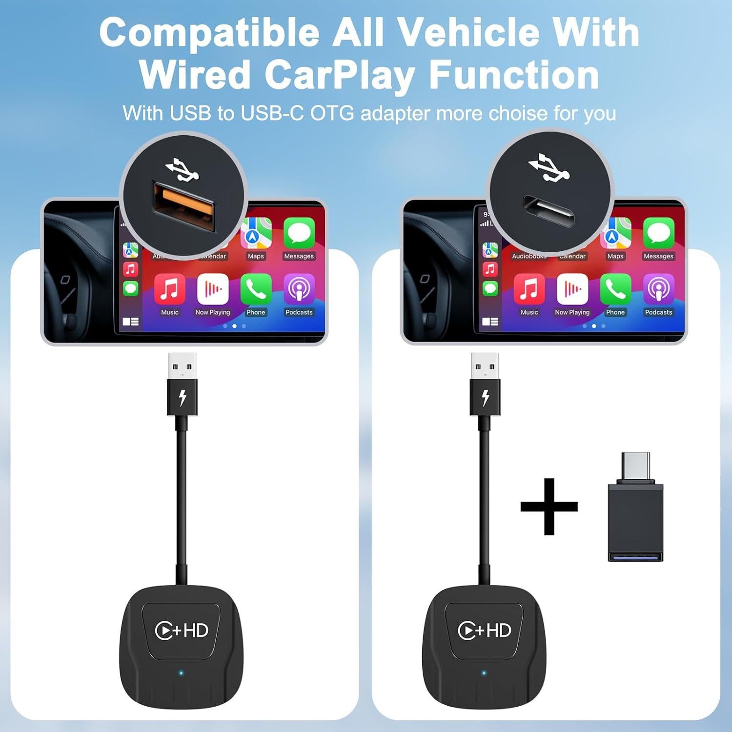 Adaptador CarPlay Inalámbrico DxInvb con HDMI 2-en-1