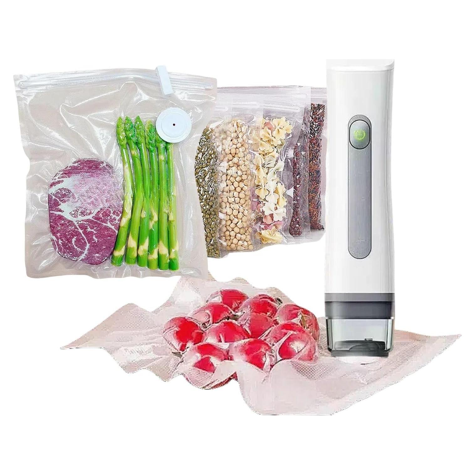 Sellador de Vacío de Mano Babluble + 14 Bolsas Reutilizables