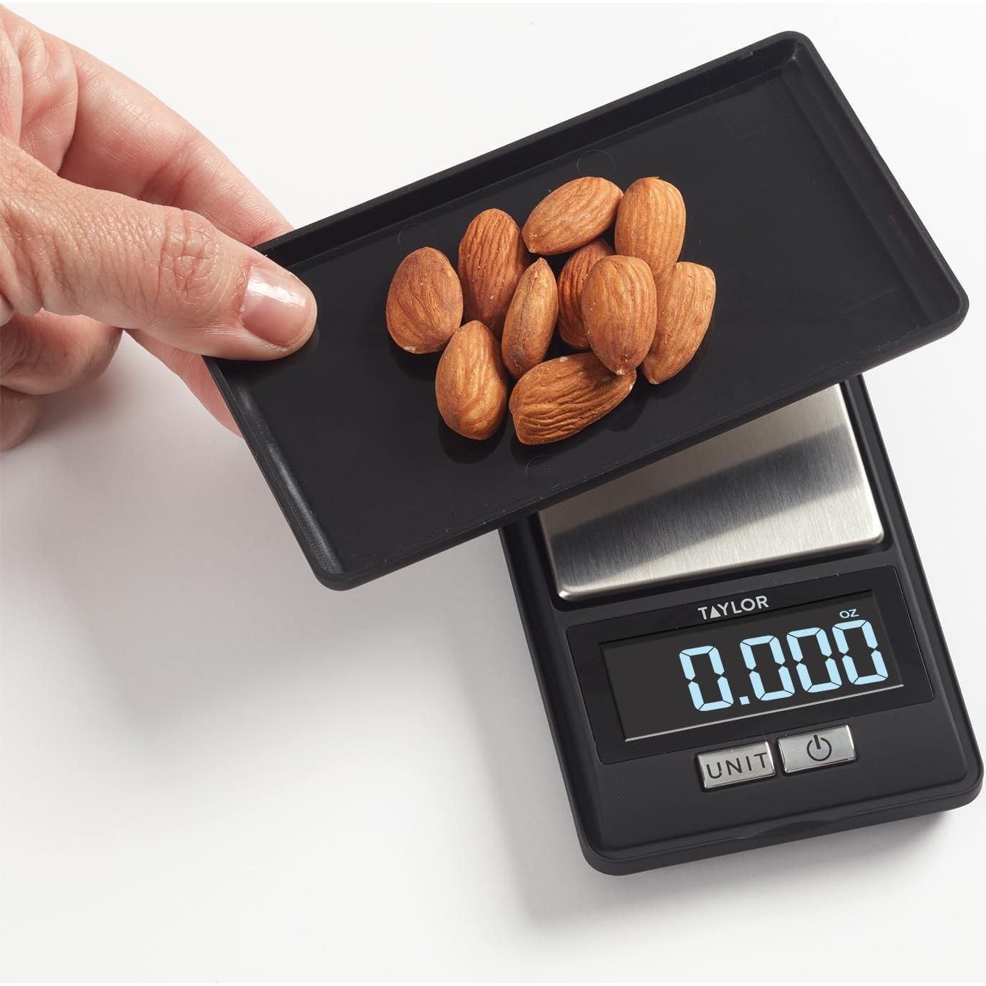 Escala Digital de Precisión Taylor 500g con Tapa Negra