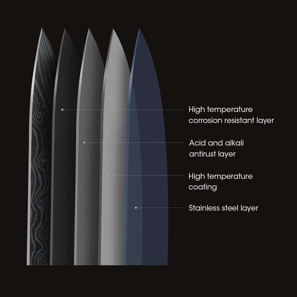 Juego de Cuchillos de Cocina Profesional SANDEWILY 3PCS Acero Inoxidable