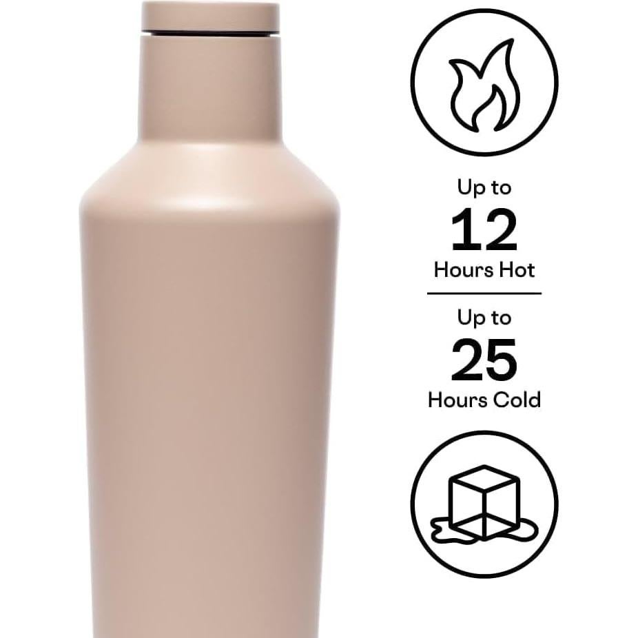 Corkcicle Canteen 16 oz - Acero Inoxidable Aislado - Desierto