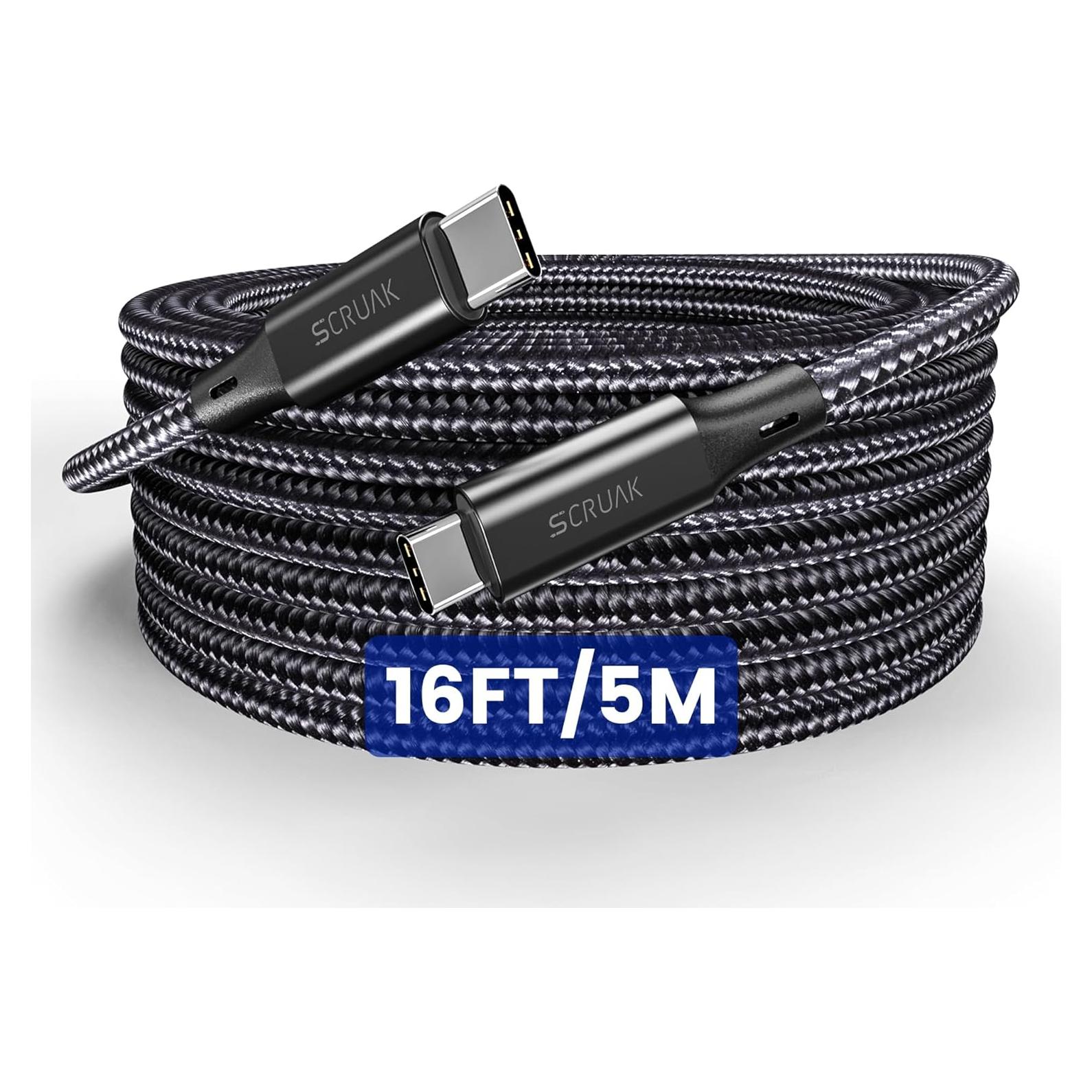 Cable de Carga Rápida USB C 5M SCRUAK para iPhone 16/17