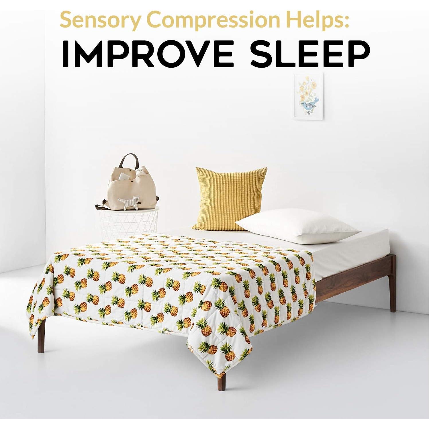 Manta con Peso YnM Difusa 6.8kg 121.9x182.9cm Piña