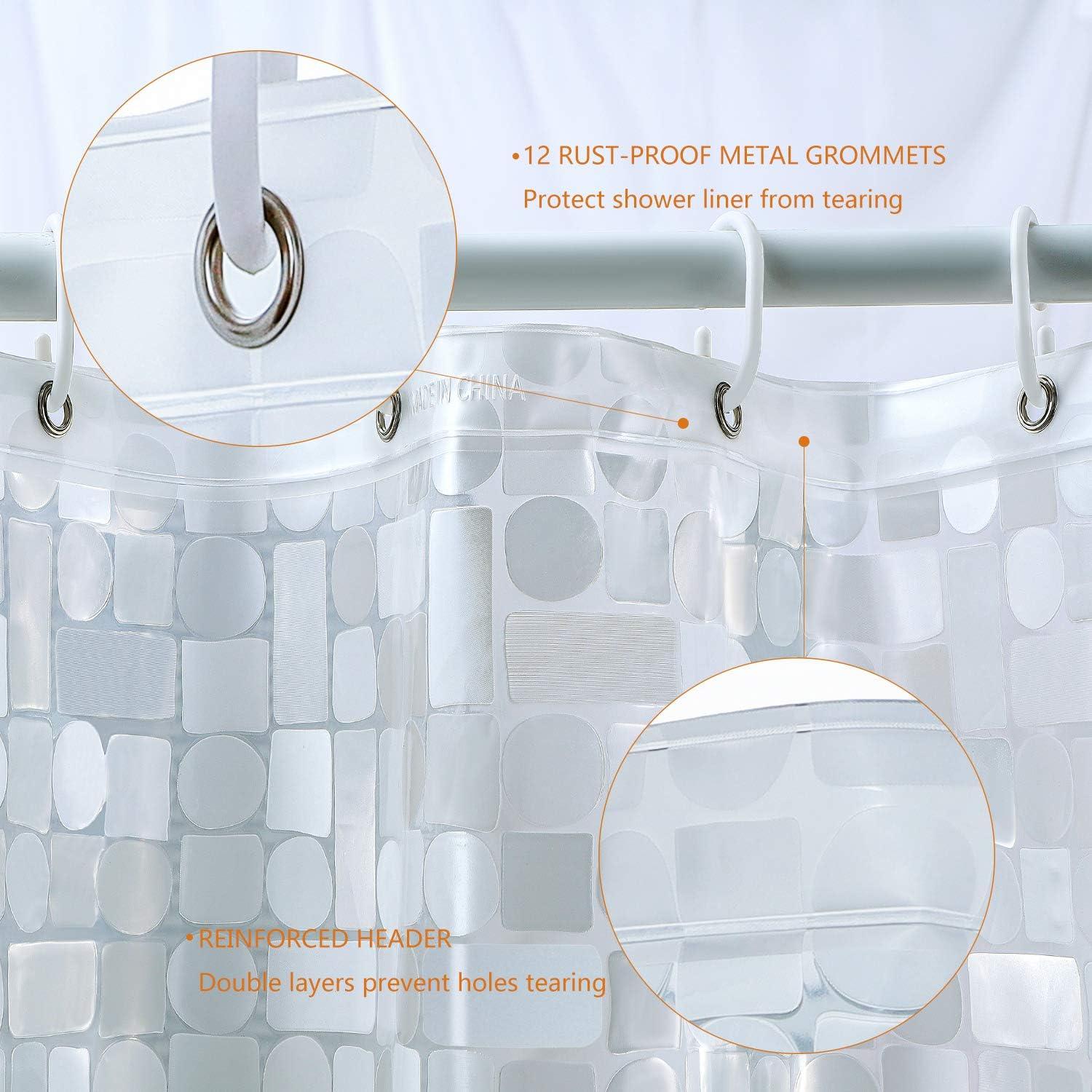 Funda de Ducha WELTRXE EVA 183x183cm Impermeable con 12 Ganchos