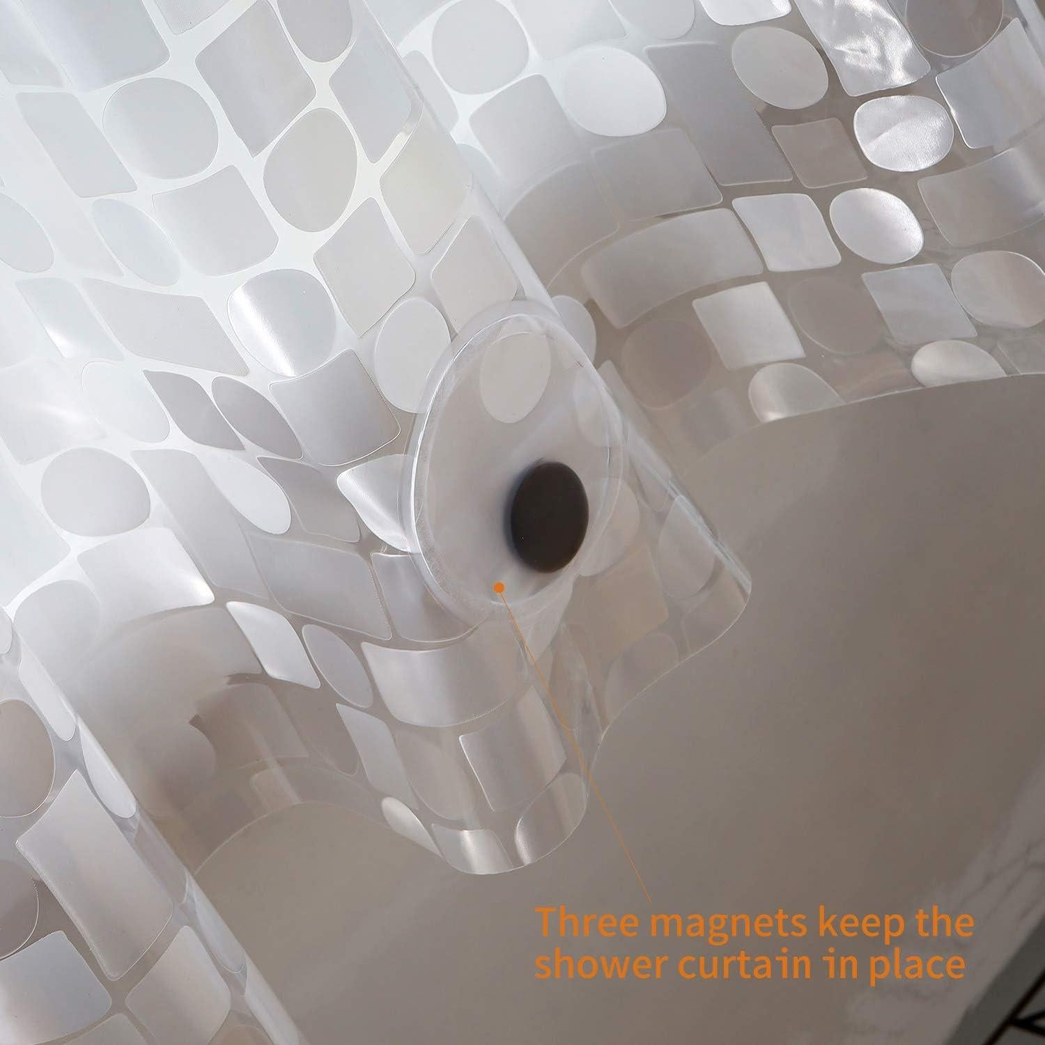 Funda de Ducha WELTRXE EVA 183x183cm Impermeable con 12 Ganchos