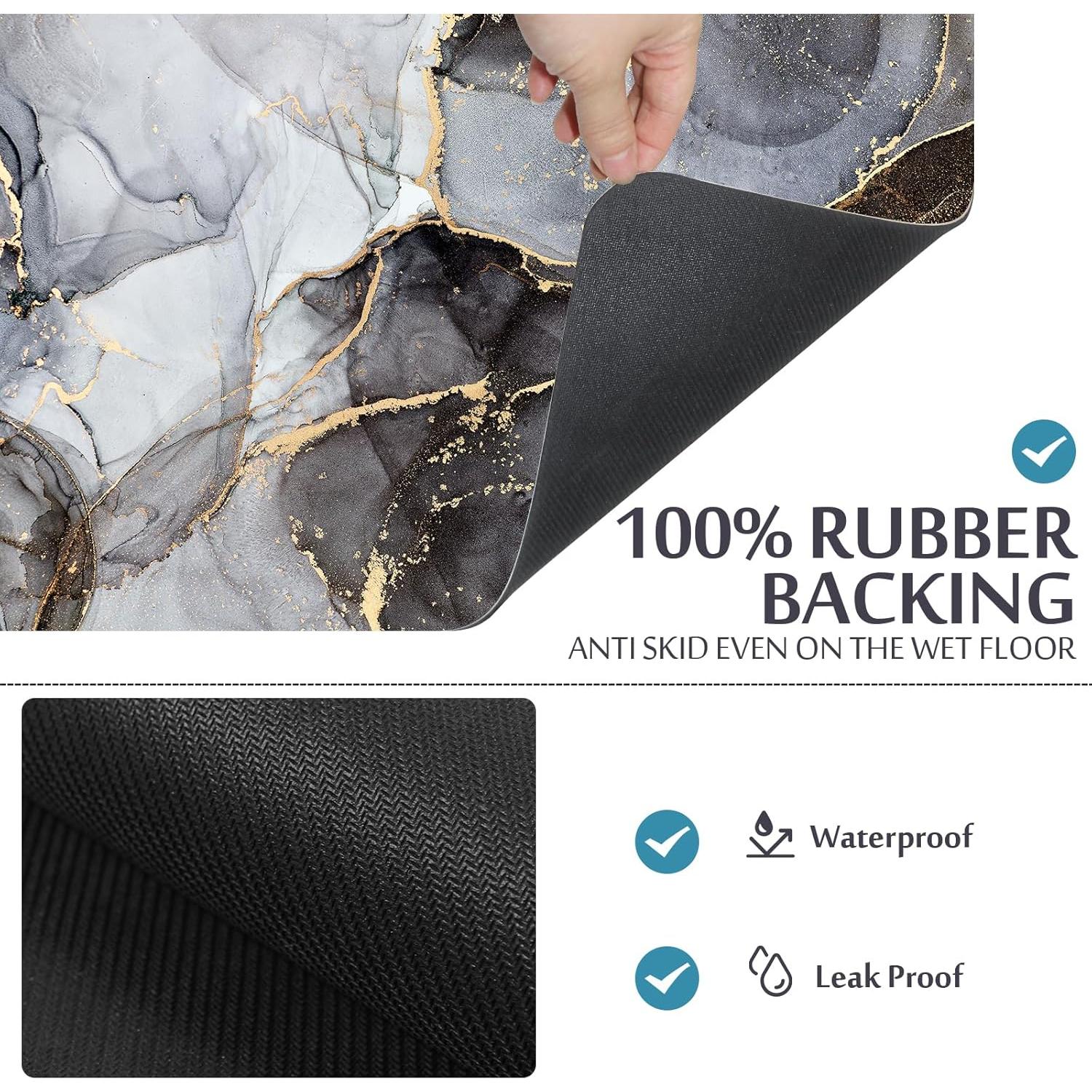 Conjunto de Alfombrillas de Baño EMMTEEY 3 Piezas Antideslizante