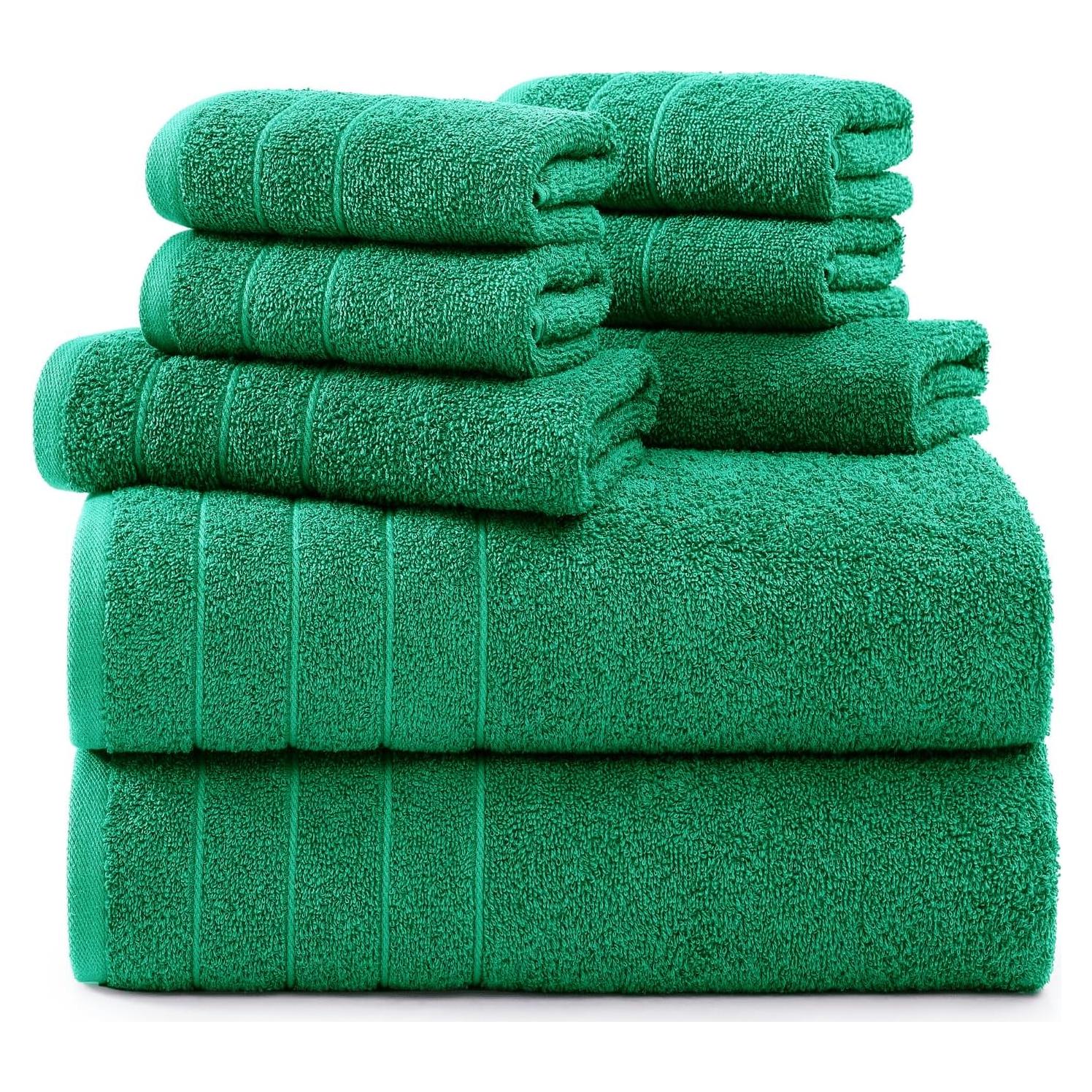 Juego de Toallas de Baño Casa Platino 100% Algodón 8 Piezas Esmeralda