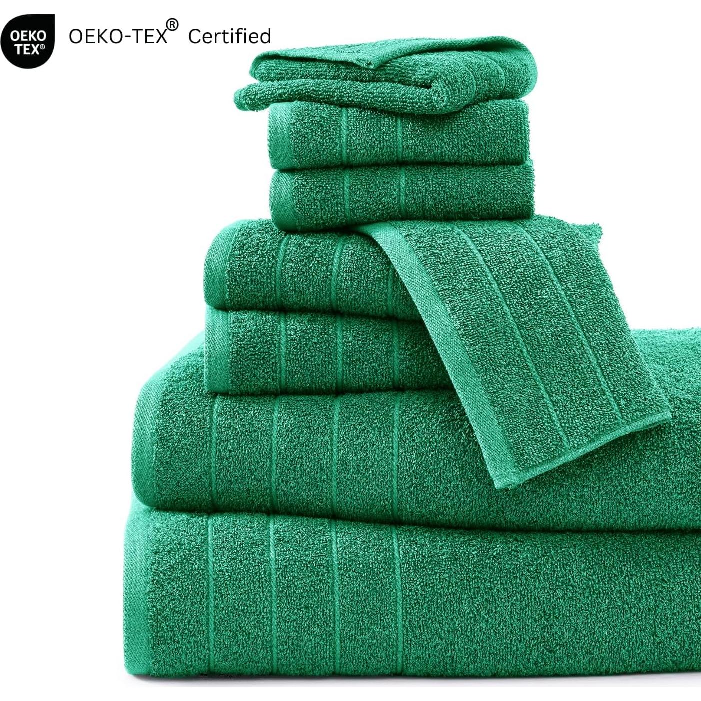 Juego de Toallas de Baño Casa Platino 100% Algodón 8 Piezas Esmeralda