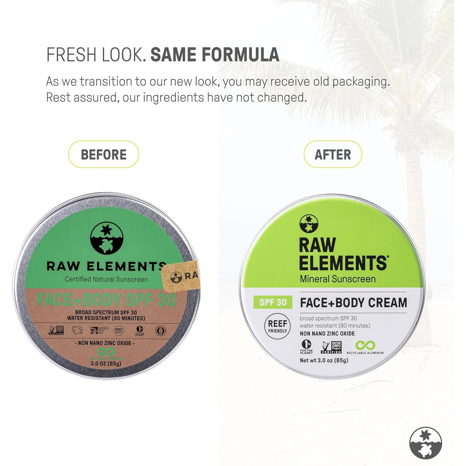 Protector Solar Mineral Raw Elements SPF 30 85 g Orgánico