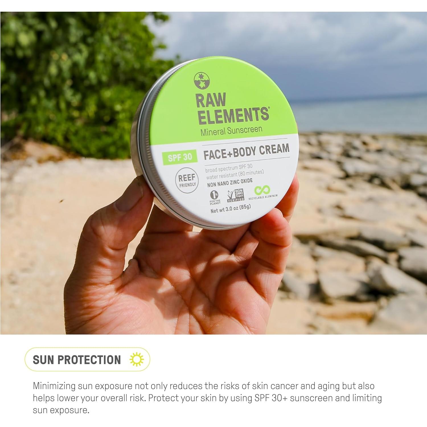 Protector Solar Mineral Raw Elements SPF 30 85 g Orgánico