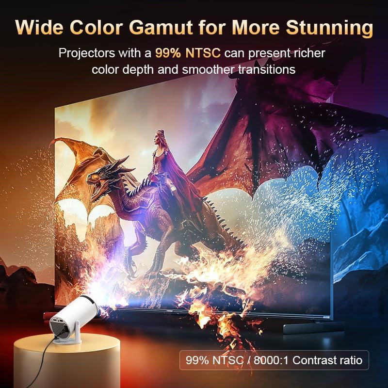 Mini Proyector QIAOLET 2025 Android 13, 4K, WiFi 6, 0.82kg