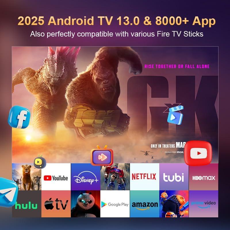 Mini Proyector QIAOLET 2025 Android 13, 4K, WiFi 6, 0.82kg