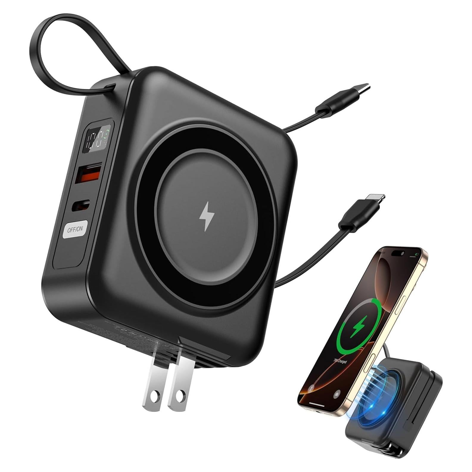 Cargador Portátil Magnético 10000mAh POAQCIF Negro