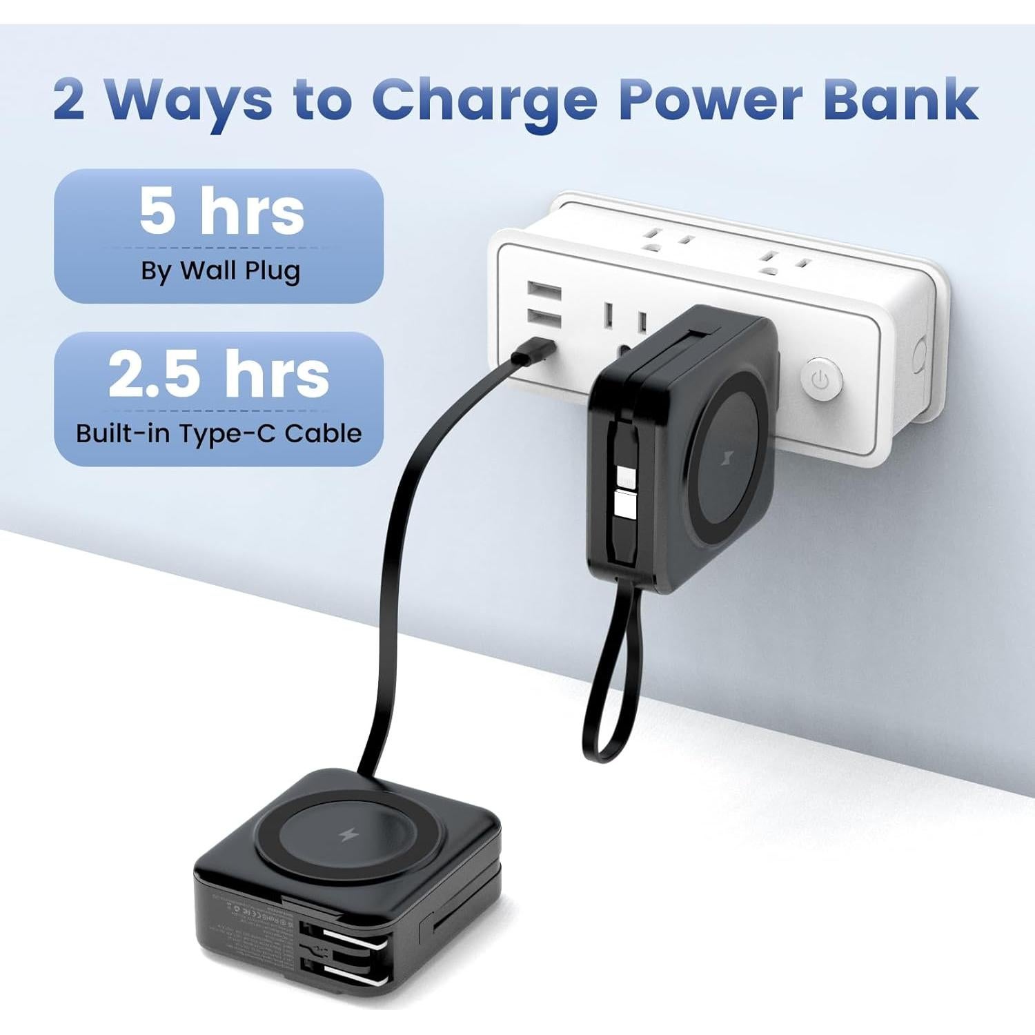 Cargador Portátil Magnético 10000mAh POAQCIF Negro