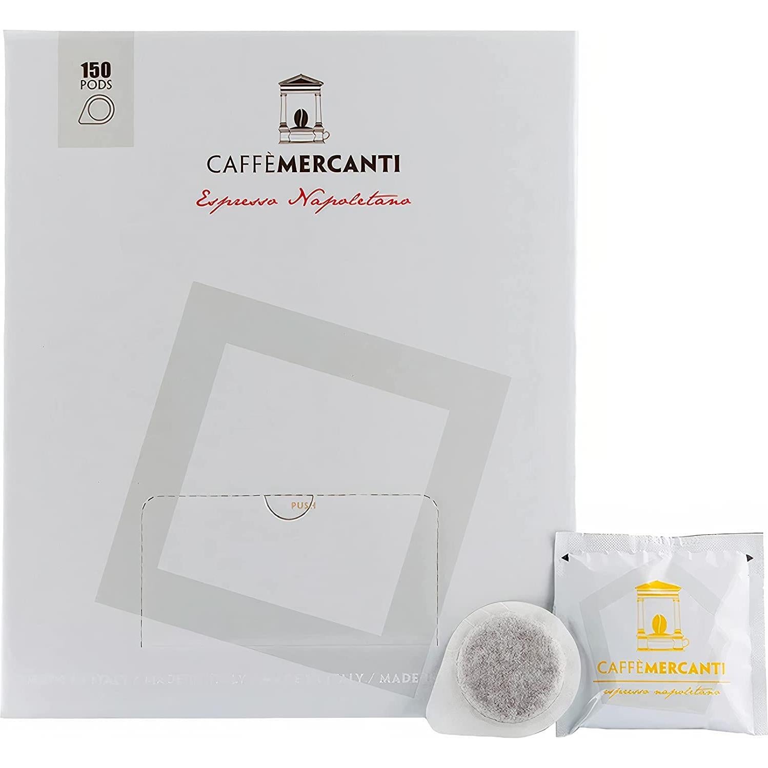 Caffe Mercanti Oro - 150 Cápsulas de Café Italiano ESE 44mm