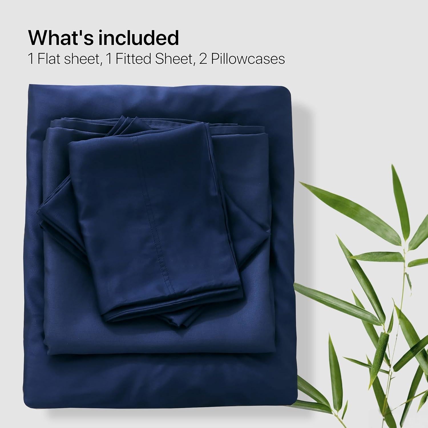 Juego de Sábanas Doble NATUREFIELD 100% Rayón Bambú 4 Piezas