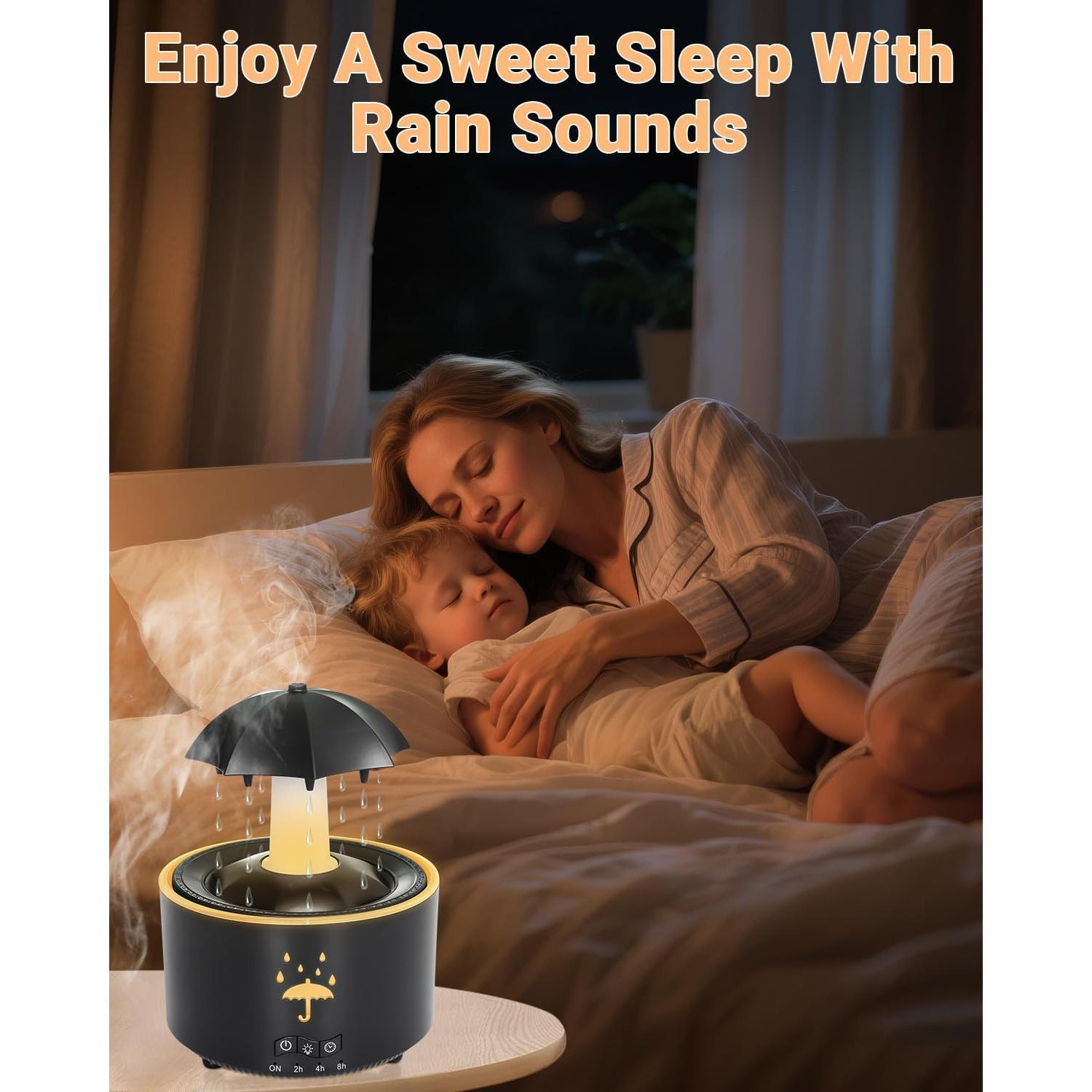 Humidificador Difusor de Aceite AuraliBrite V88 Negro 2-en-1