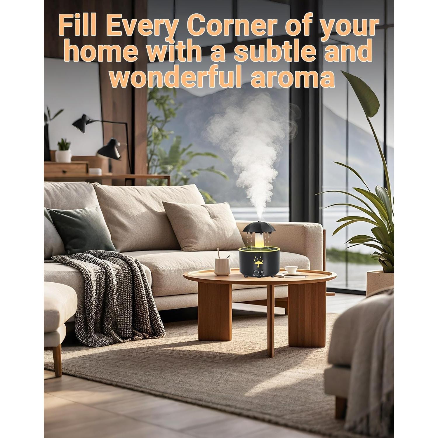 Humidificador Difusor de Aceite AuraliBrite V88 Negro 2-en-1