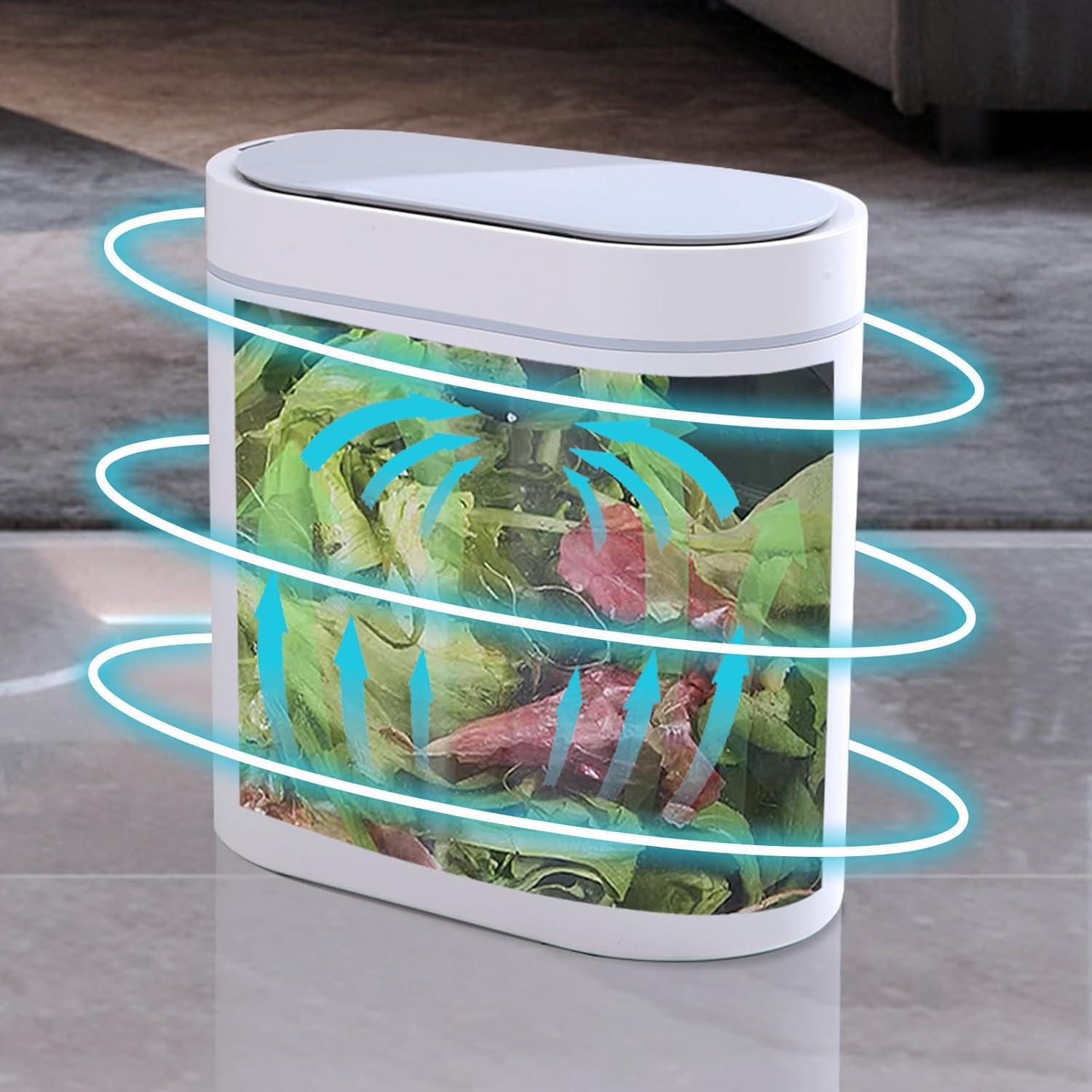 Basurero automático Syncvibe 2 galones blanco con sensor