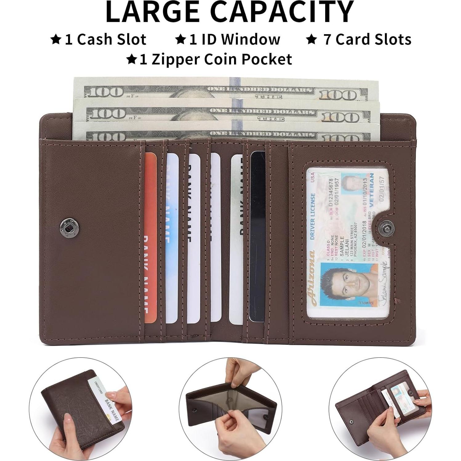 Cartera Bifold GAEKEAO Slim para Hombres con Bloqueo RFID