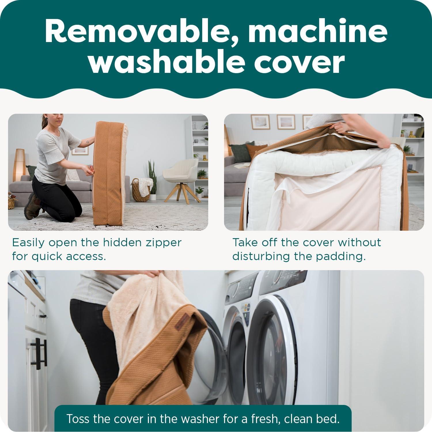 Cama ortopédica Furhaven para perros grandes y medianos - Chocolate