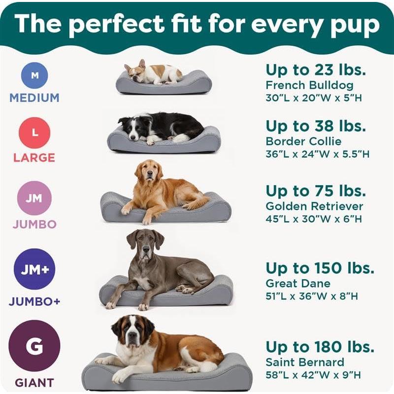 Cama ortopédica Furhaven para perros grandes y medianos - Chocolate