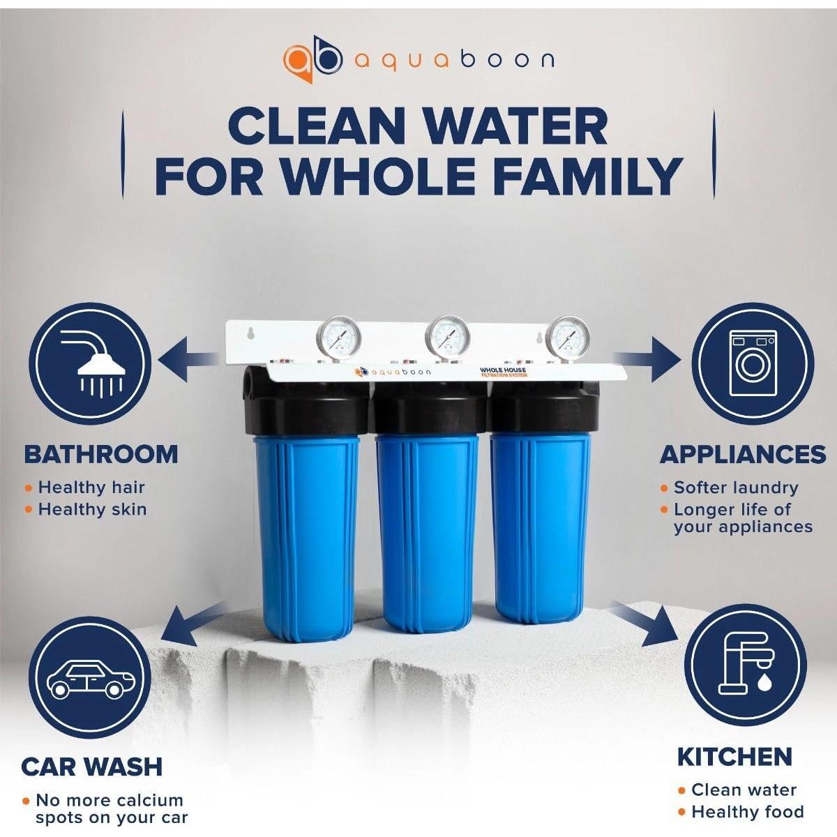 Filtro de Agua Aquaboon 3 Etapas para Toda la Casa